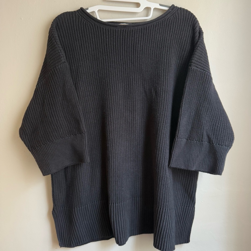GAP Designed & Crafted Oversized Knit Sweater XS/S Charcoal Color Retro 90s